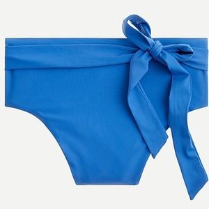 J. Crew Tie Front Top/High-cut Waist Bikini Bottom